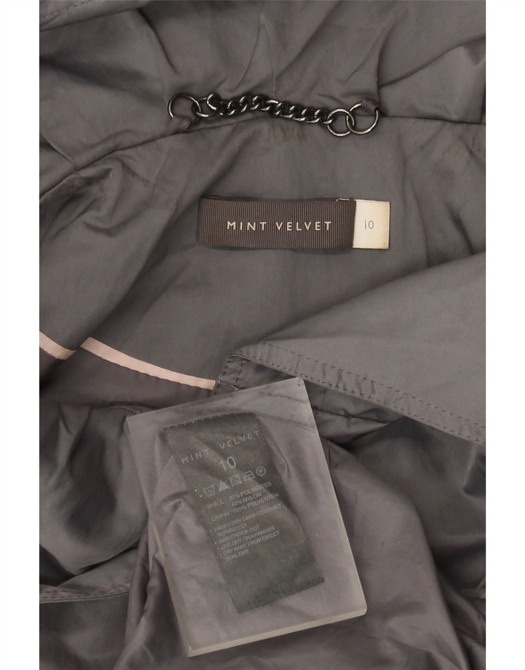 MINT VELVET Giacca multiuso oversize da donna UK 10 Small Poliestere grigio