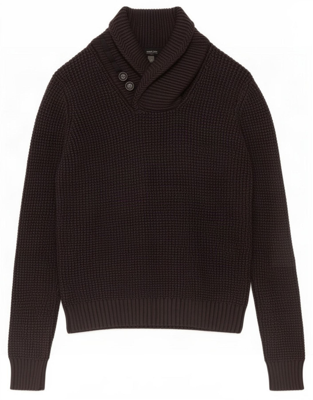Maglione da uomo con collo a scialle ONE WAY in lana grigio medio