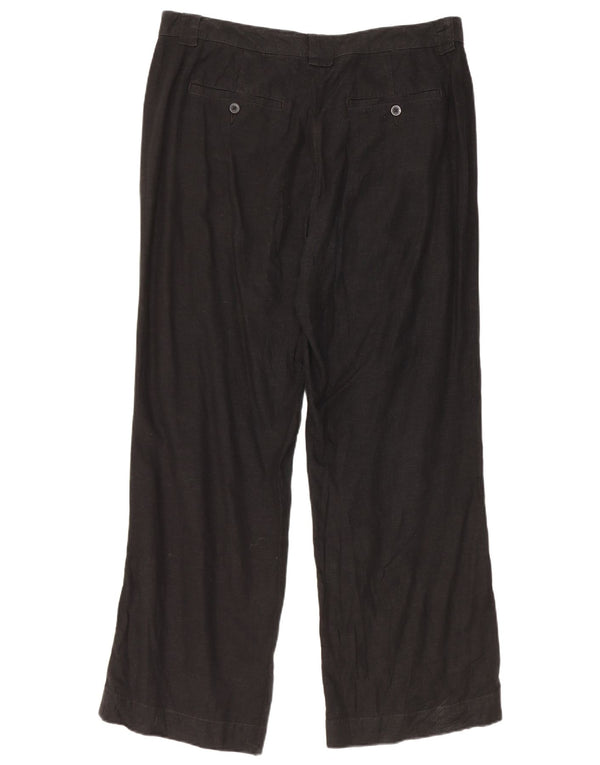 Pantaloni casual dritti da donna Marks & Spencer UK 16 Large W34 L30 Neri