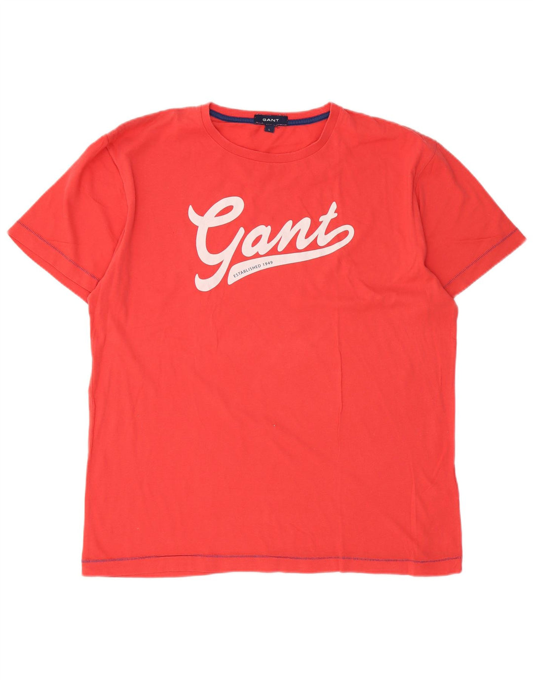 Gant T-shirt grafica da uomo Top grande in cotone rosso