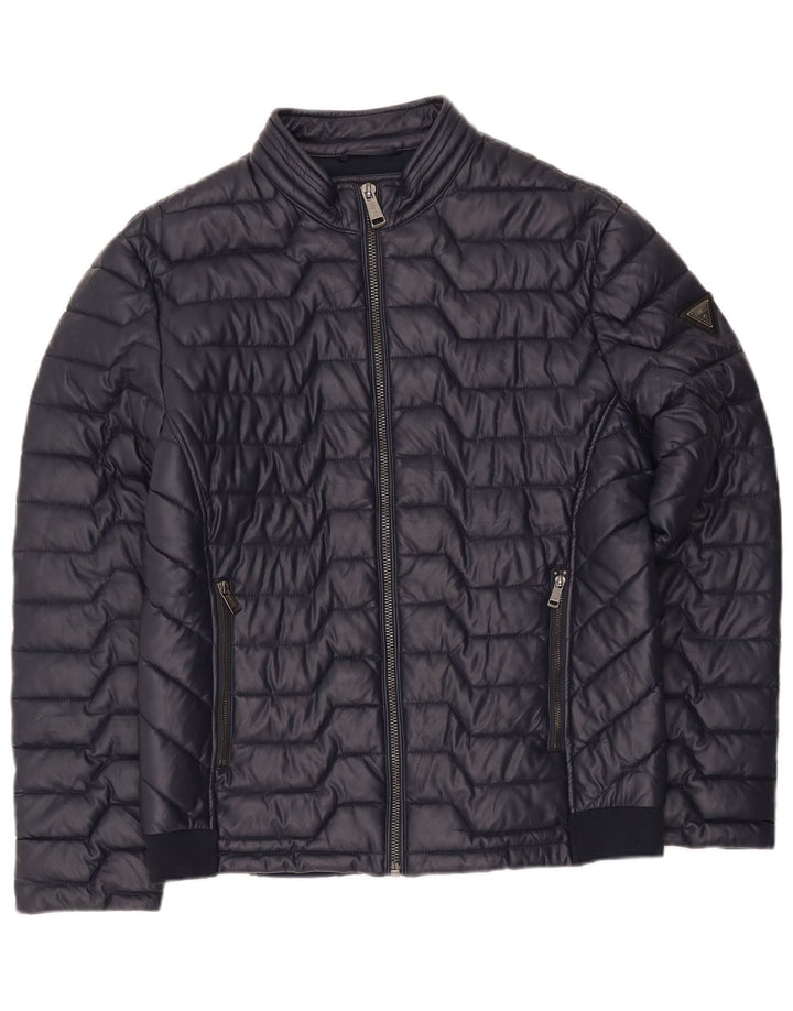 Guess Giacca imbottita da uomo UK 42 XL Blu Navy Poliestere
