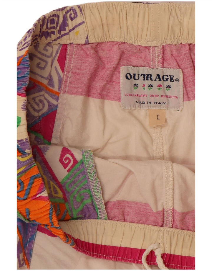 Bermuda da donna con motivo astratto Outrage Large W32 multicolore