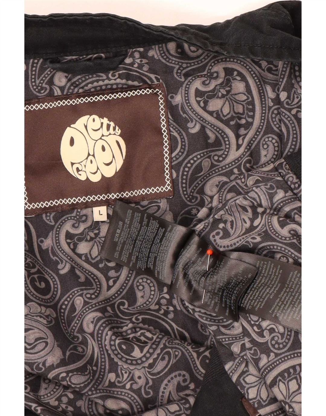 Giubbotto bomber da uomo Pretty Green UK 40 grande cotone nero