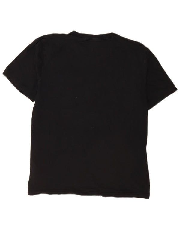 T-shirt grafica da uomo Nike Top Large in cotone color block nero
