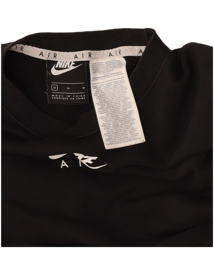 NIKE Felpa corta oversize da donna, maglione UK 14, medio, nero, sportivo