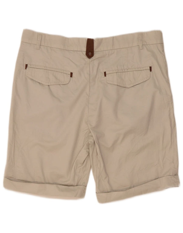 Pantaloncini casual con pegging da uomo Zara EU 42 Large W32 in cotone beige