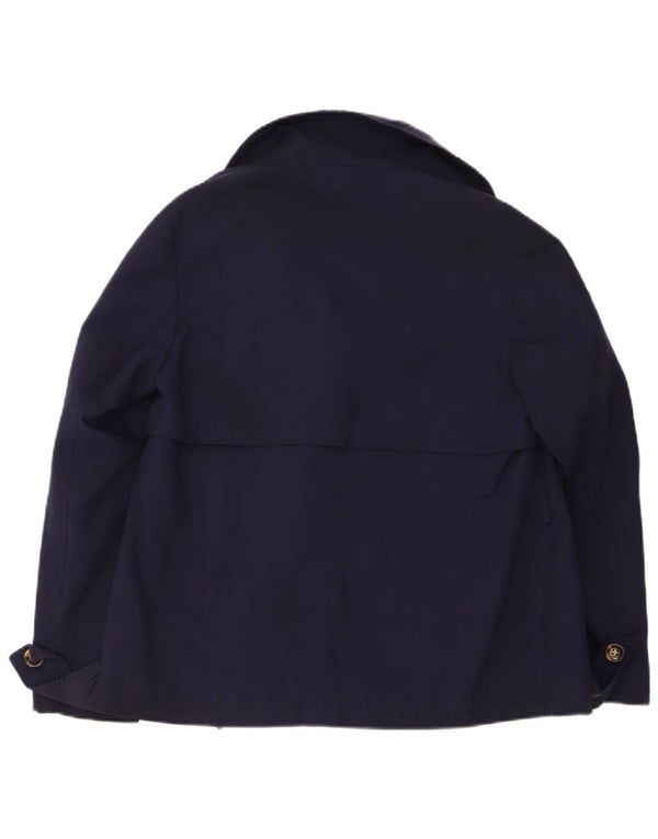 Trench corto da donna Marks & Spencer UK 14 grande poliestere blu navy