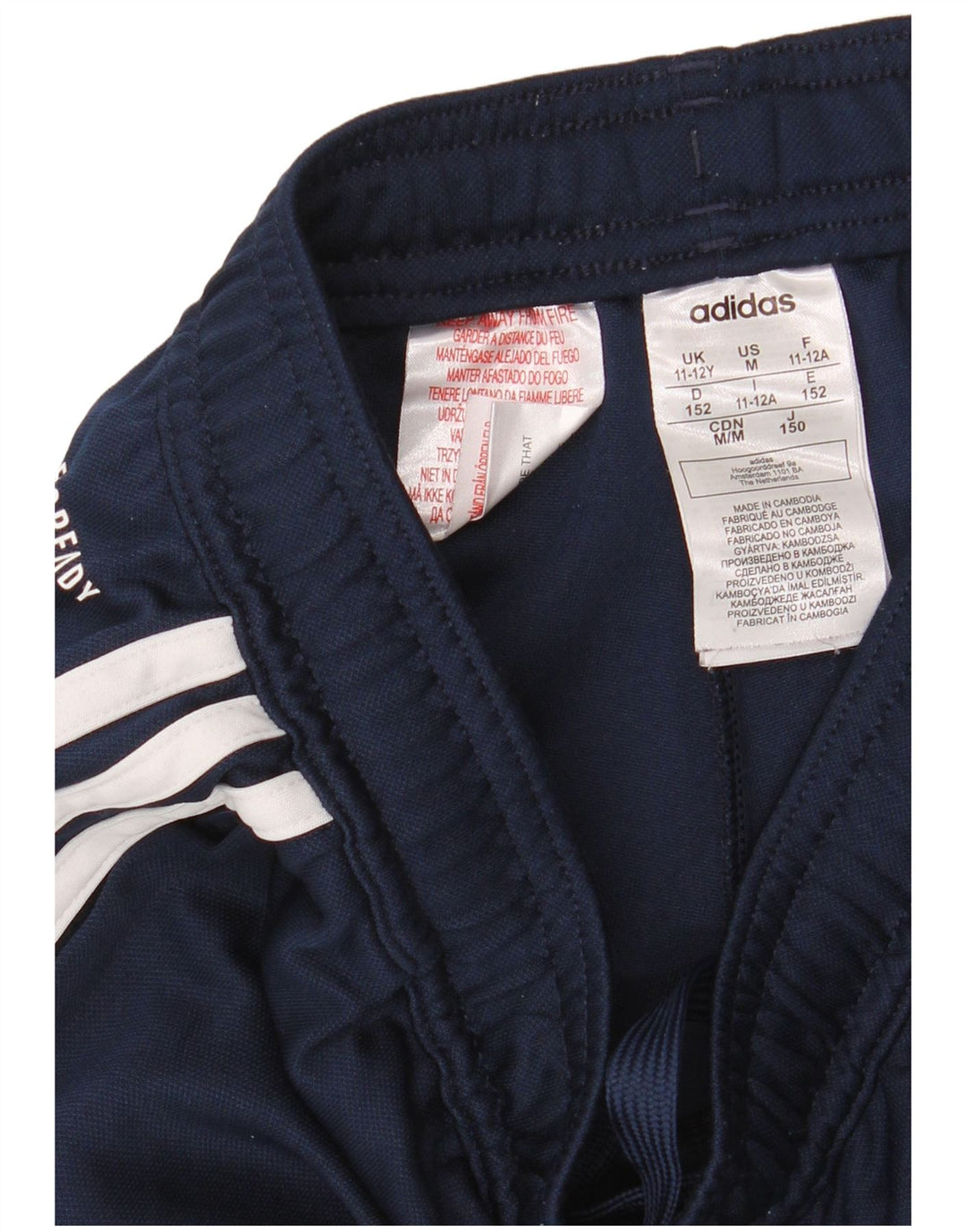 Pantaloni da tuta ADIDAS Aeroready da ragazzo 11-12 anni in poliestere blu navy