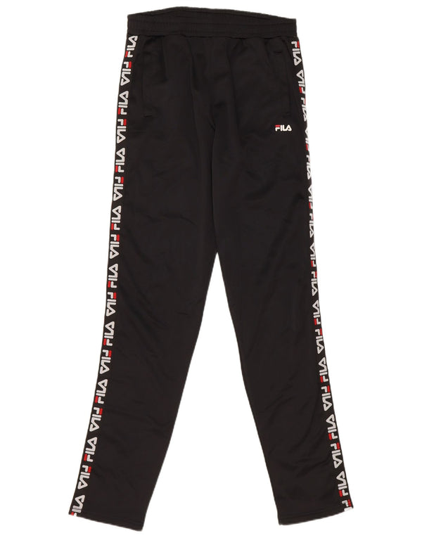Fila Boys Graphic Tracksuit Trousers 13-14 Years  Black Polyester