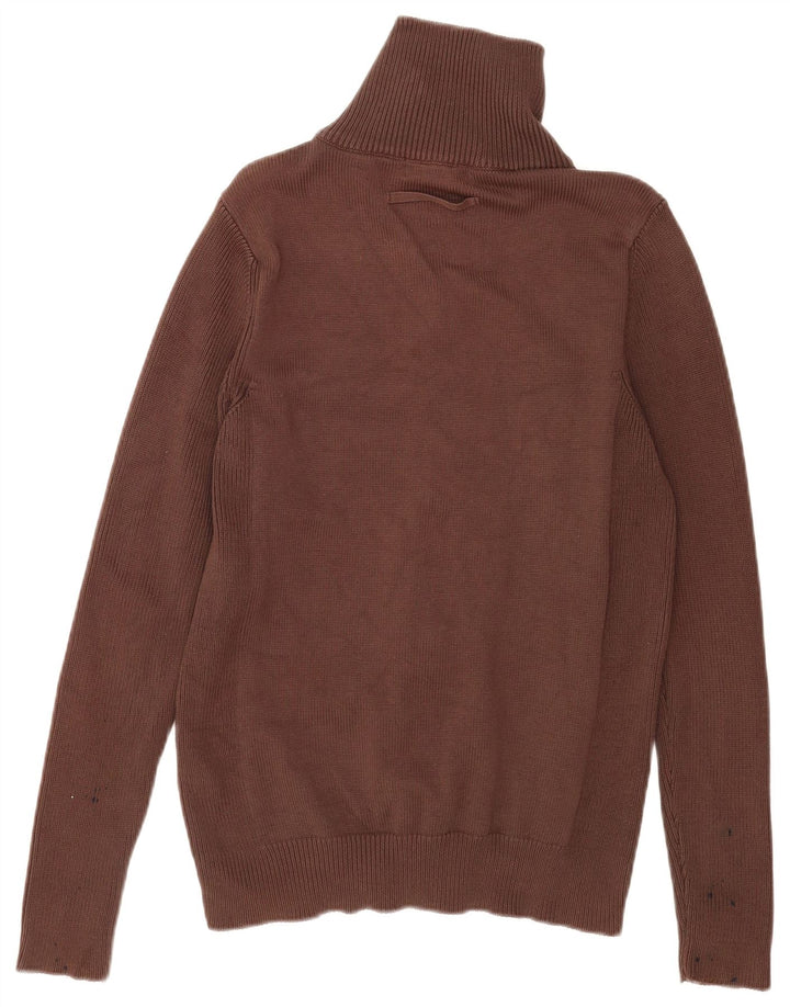 Maglione cardigan da uomo Zara grande in cotone marrone
