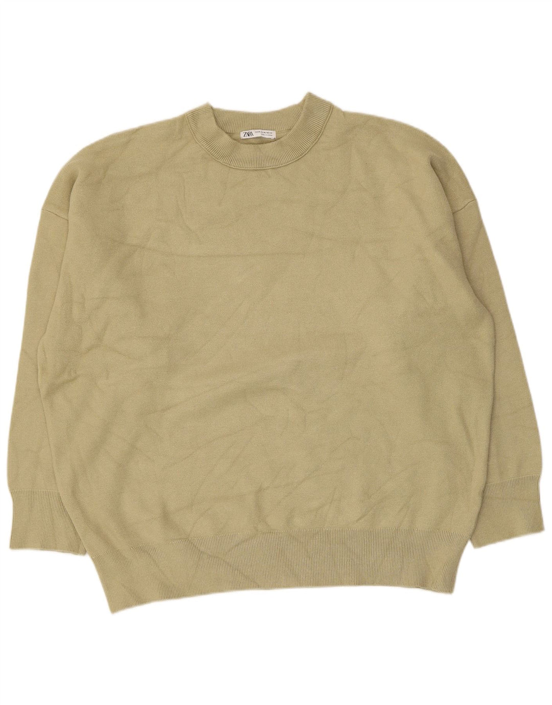 Felpa Zara da donna maglione UK 18 XL verde viscosa
