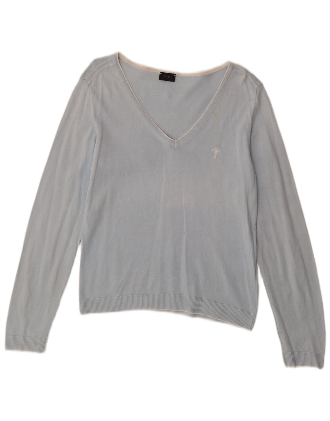 JOOP Maglione da donna con scollo a V EU 38 Cotone blu medio