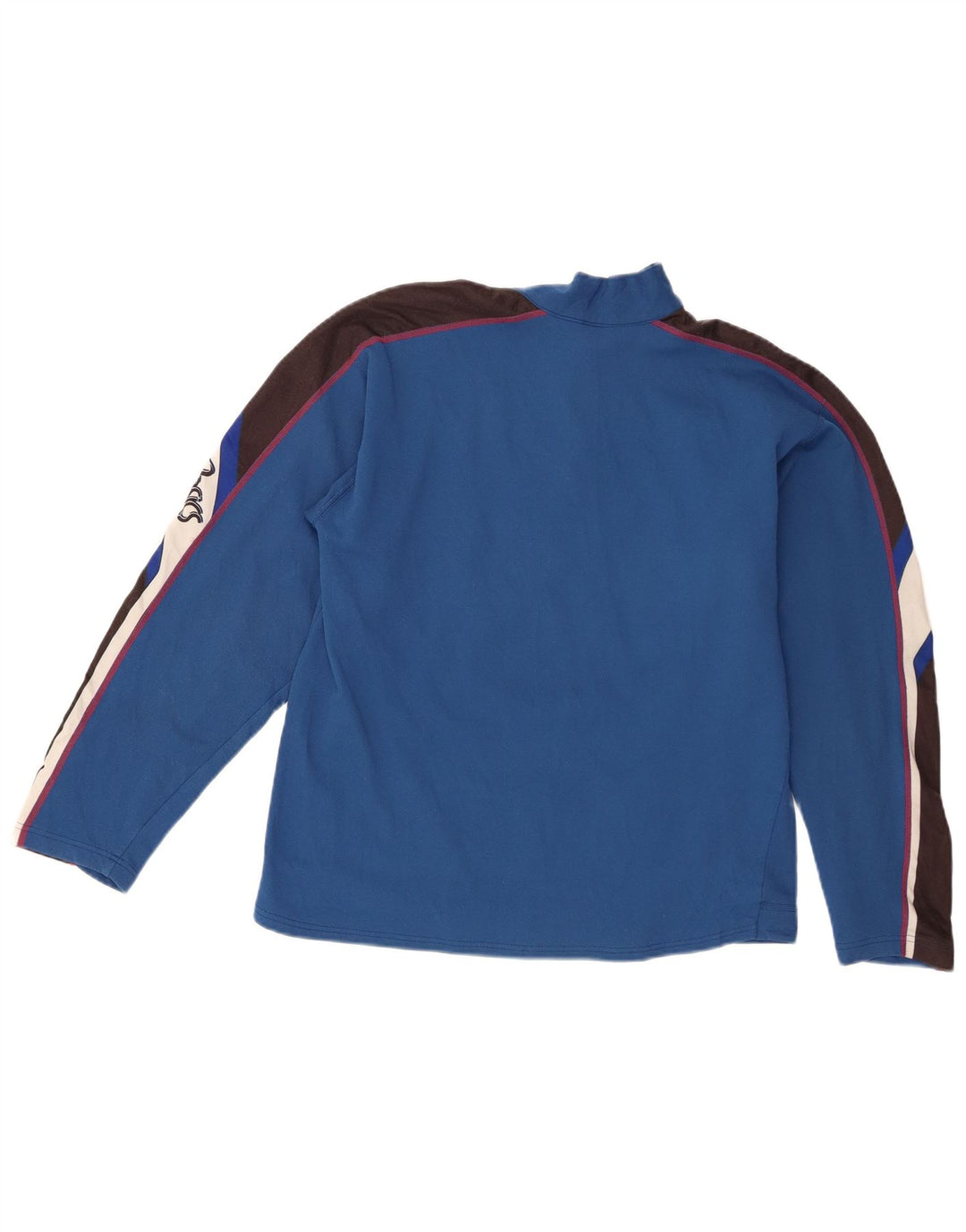 Asics - Top da tuta da donna con zip e collo, pullover, taglia UK 14, colore blu medio