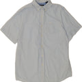 CHAPS Mens Easy Care Short Sleeve Shirt Large Blue Gingham Cotton Vintage Chaps and Second-Hand Chaps from Messina Hembry 