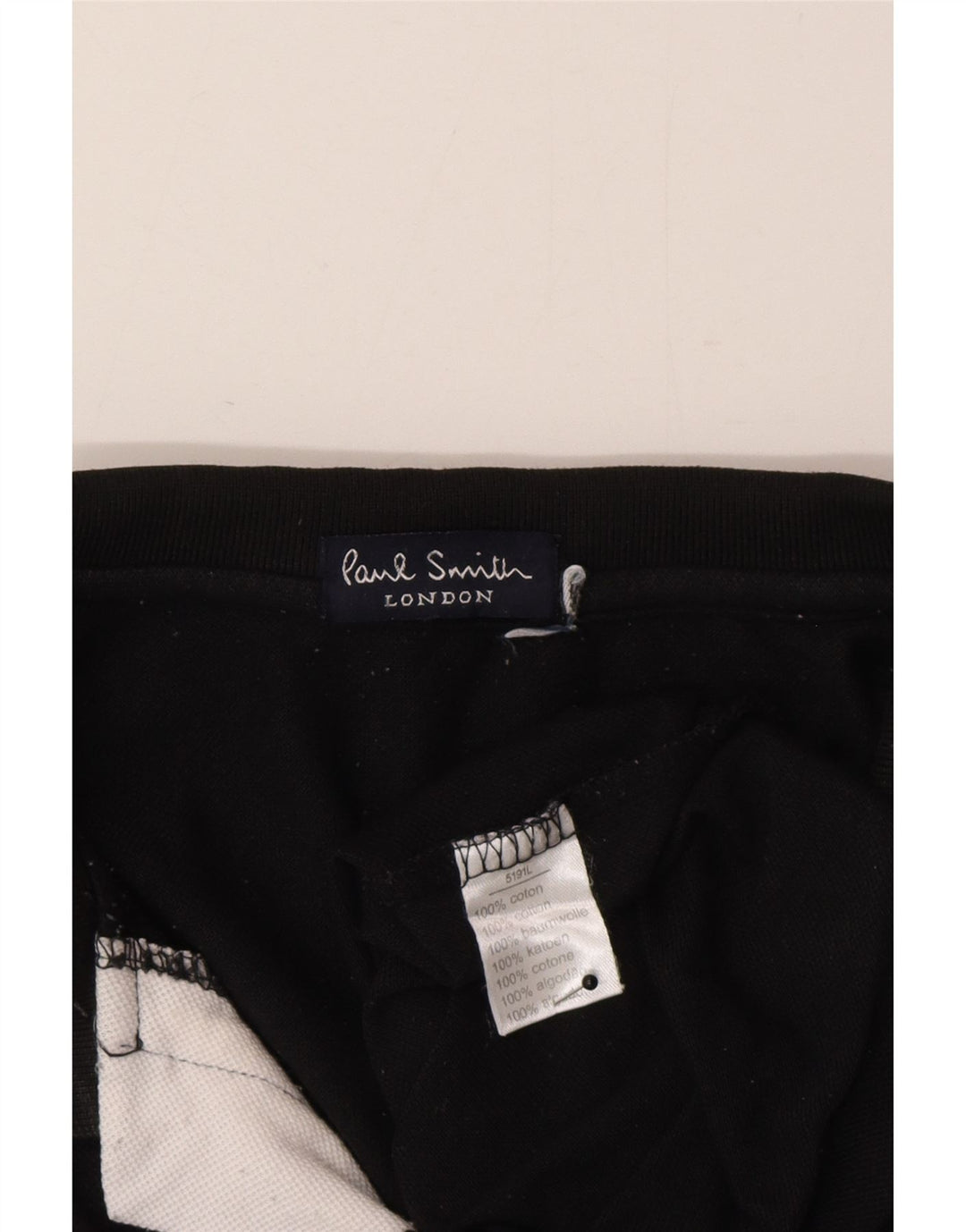 Polo da uomo Paul Smith grande in cotone nero