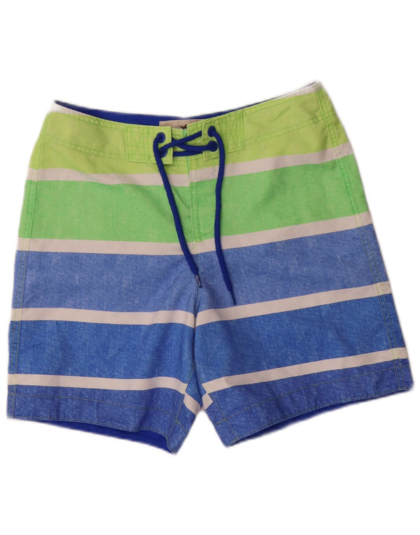 Hollister Mens Swimming Shorts Small  Multicoloured Striped