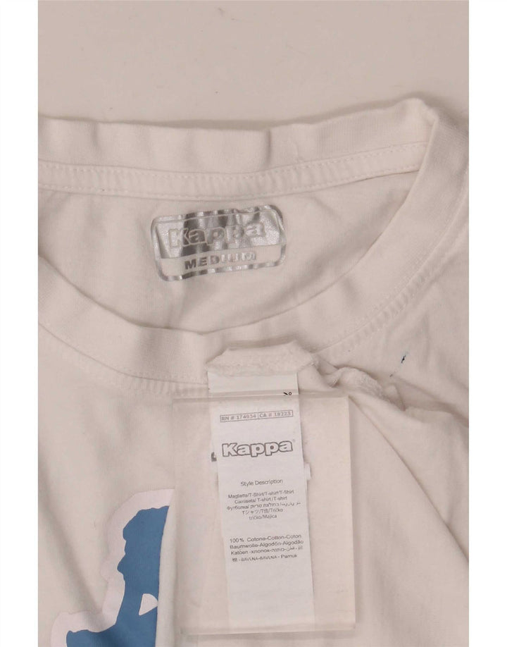 Canotta grafica da uomo Kappa in cotone bianco medio