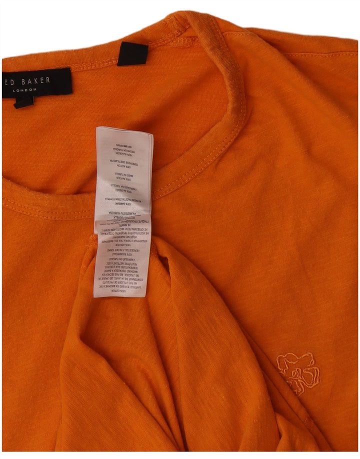 T-shirt da uomo Ted Baker taglia superiore 3 cotone arancione medio
