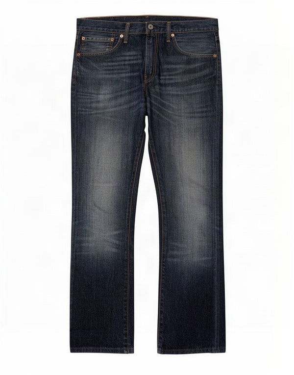 Levi's Uomo 527 Bootcut Jeans W34 L31 Blu Navy Cotone