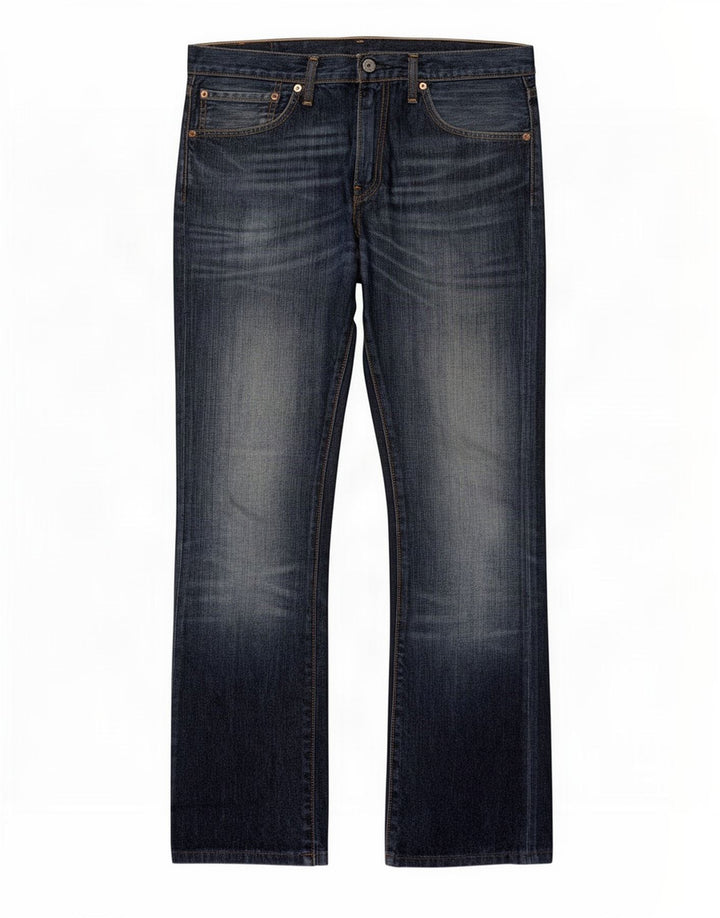 Levi's Uomo 527 Bootcut Jeans W34 L31 Blu Navy Cotone