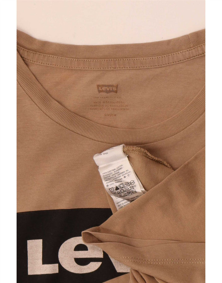 T-shirt grafica da uomo Levi's Top piccola in cotone marrone