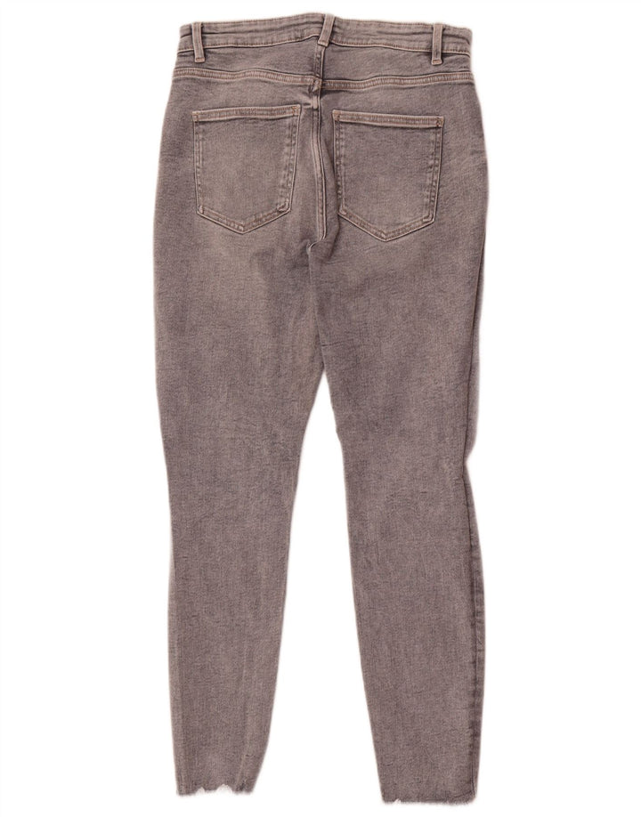 ZARA Womens Distressed Skinny Jeans EU 42 Large W32 L27 Grey