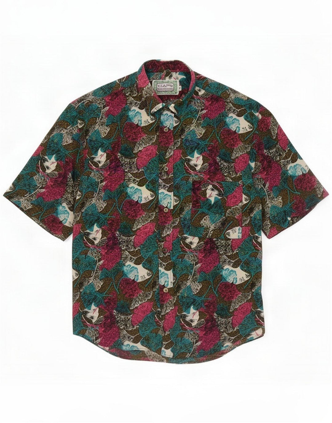 Ciaps Camicia a maniche corte da uomo piccola multicolore floreale