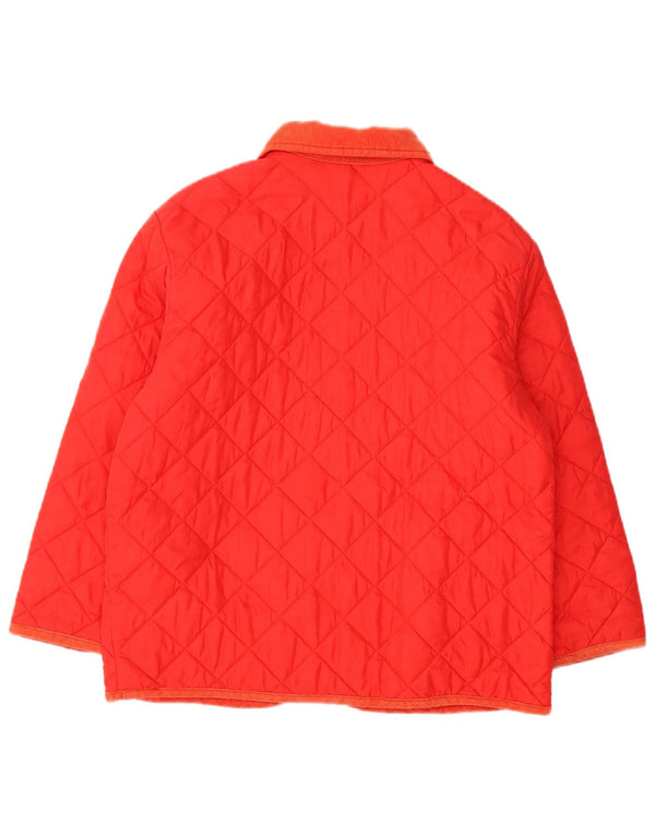 Benetton Boys Quilted Jacket 13-14 Years Large Red Polyamide