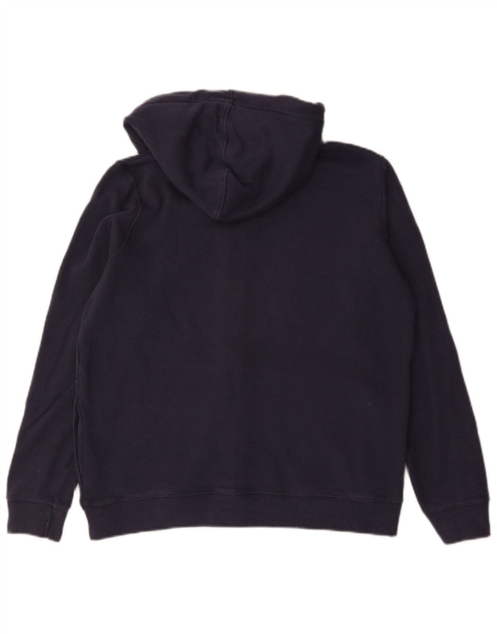 Maglione con cappuccio e zip da uomo Fat Face in cotone blu navy medio