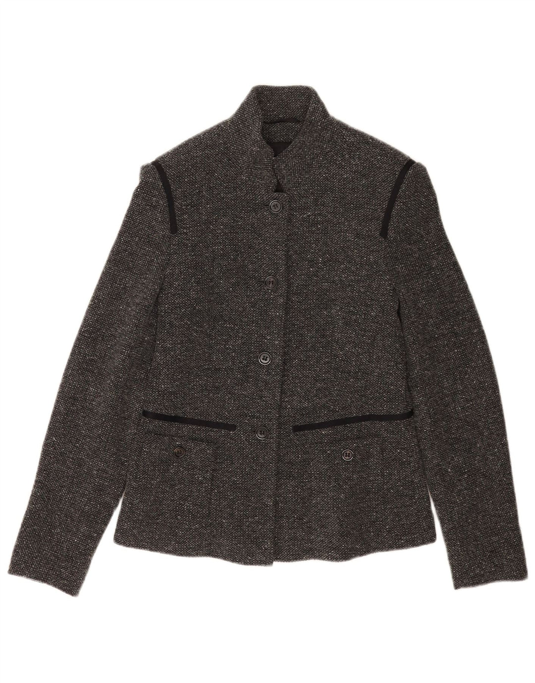 Giacca blazer a 4 bottoni da donna Rene Lezard EU 38 grigio medio chiazzato