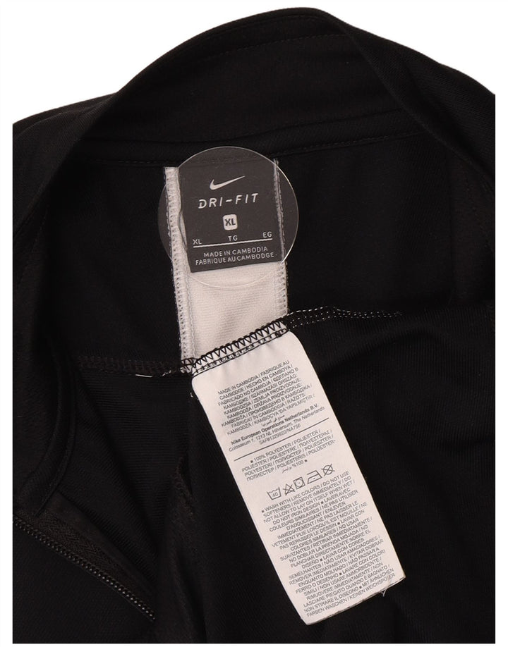 Giacca da tuta Nike Dri Fit da uomo XL in poliestere color block nero