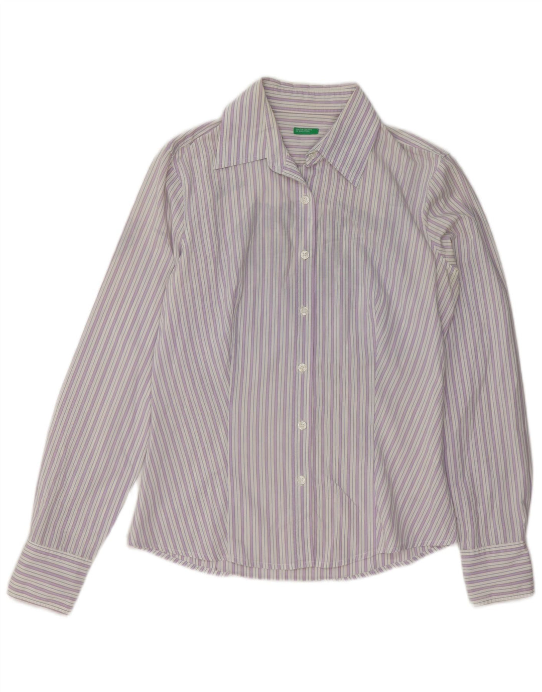 Camicia da donna Benetton UK 14 Cotone a righe viola medio