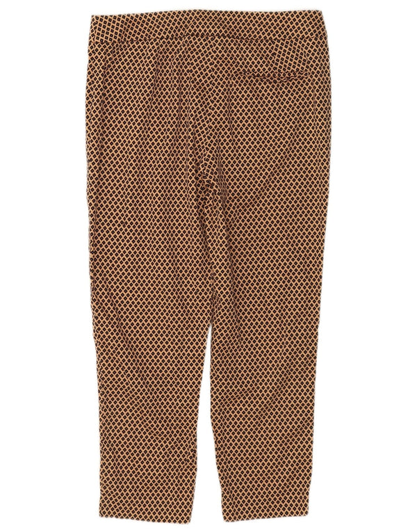 Pantaloni corti da donna Marks & Spencer UK 10 Small W32 L24 Marrone geometrico