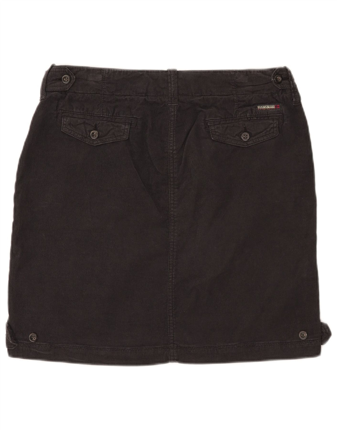 Gonna da donna in velluto a coste geografico NAPAPIJRI IT 44 media W32 cotone nero