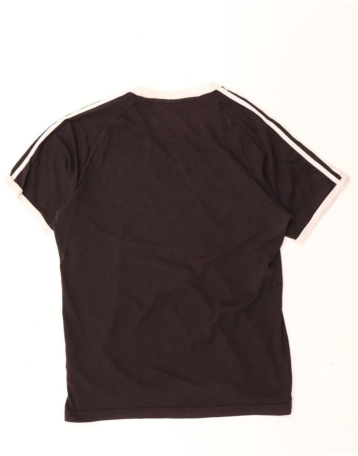 T-shirt Adidas da uomo Top media in cotone nero