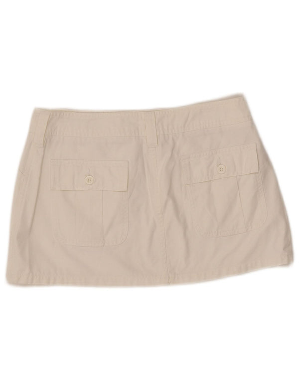 Minigonna Donna Benetton IT 42 Media W29 Cotone Bianco