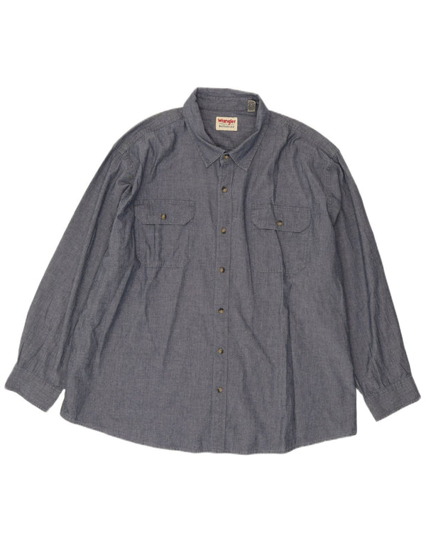 Camicia da uomo WRANGLER 3XL cotone blu navy