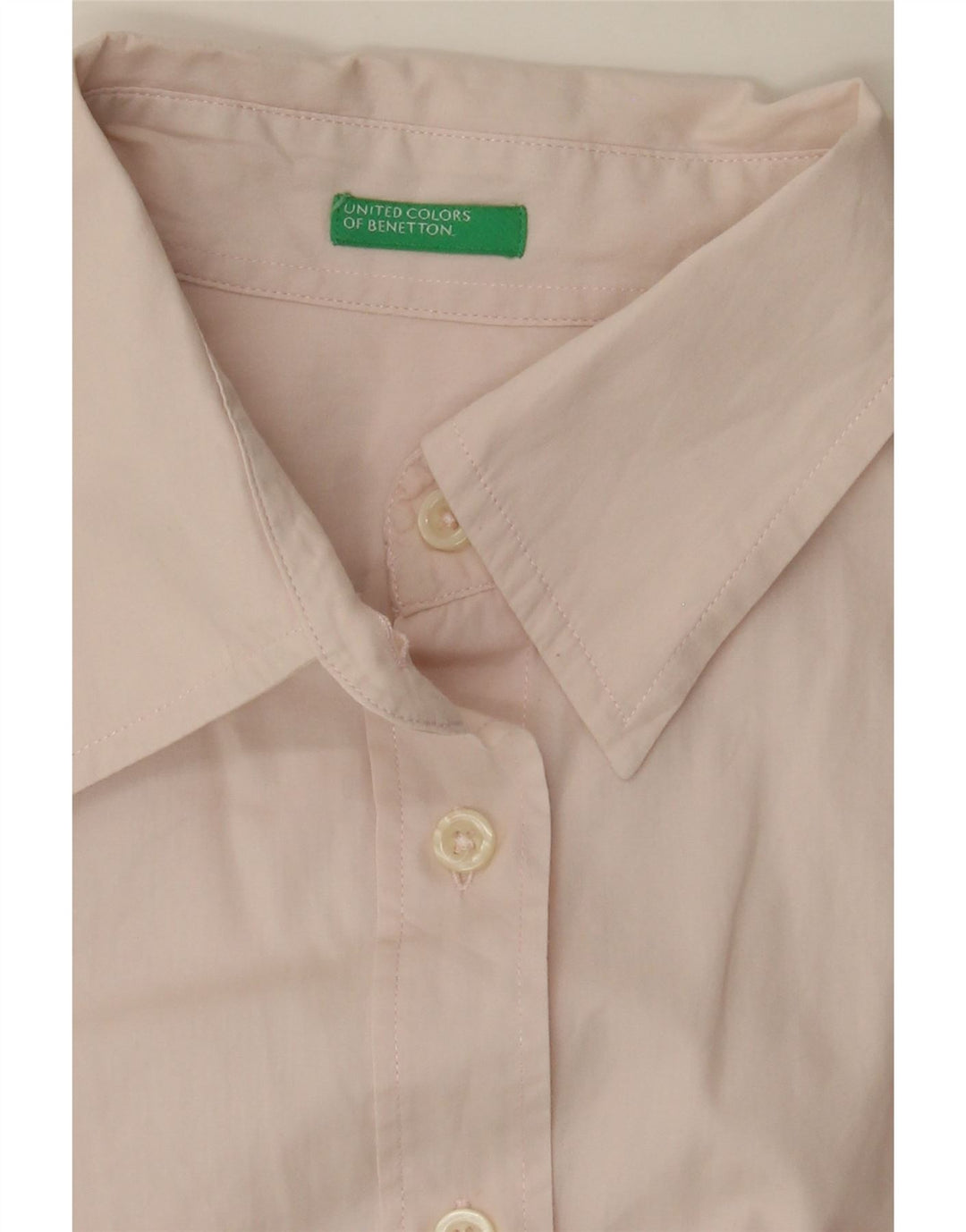BENETTON Womens Shirt UK 12 Medium Pink Vintage Benetton and Second-Hand Benetton from Messina Hembry 
