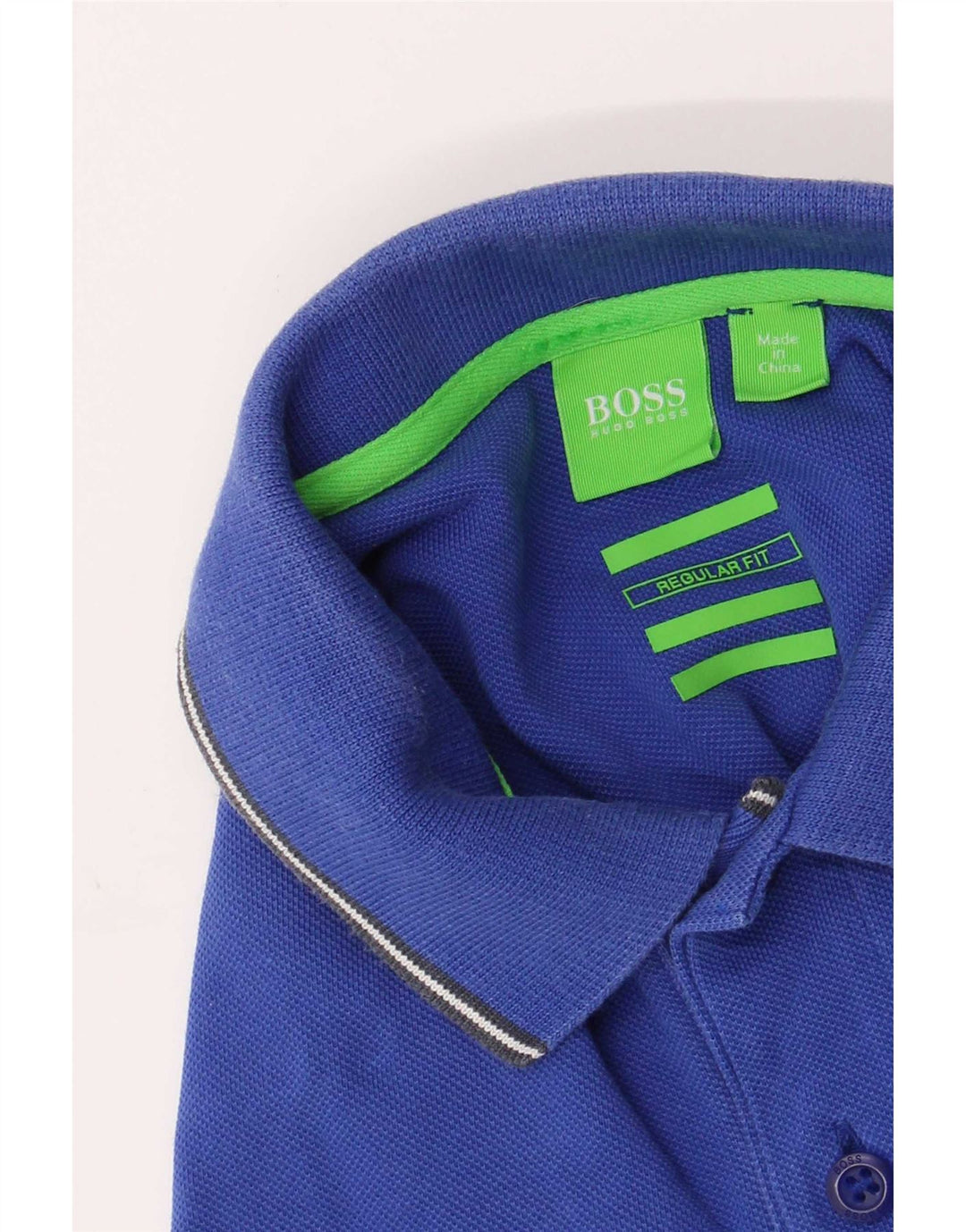Polo Hugo Boss da uomo vestibilità regolare piccola in cotone blu
