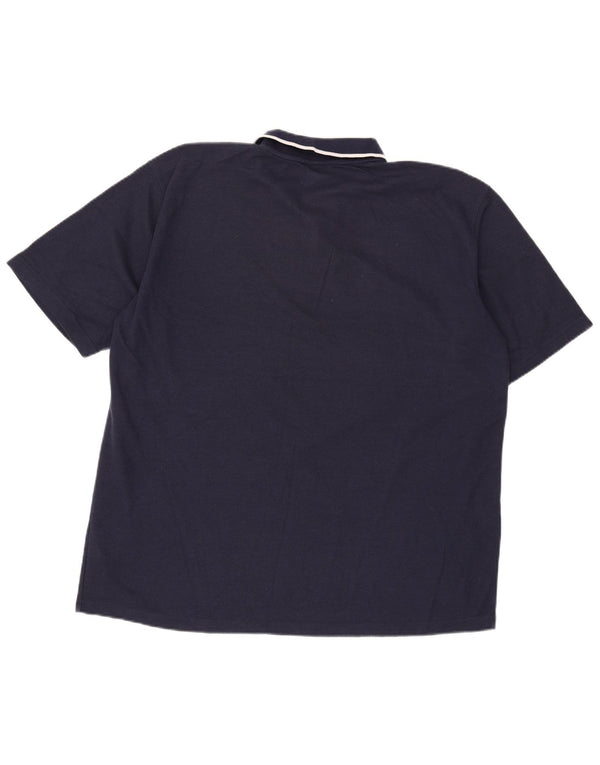 Polo da uomo Umbro 2XL poliestere blu navy