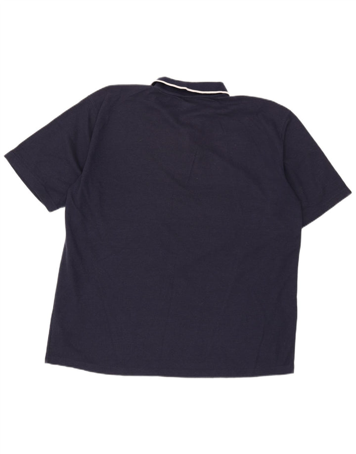 Polo da uomo Umbro 2XL poliestere blu navy