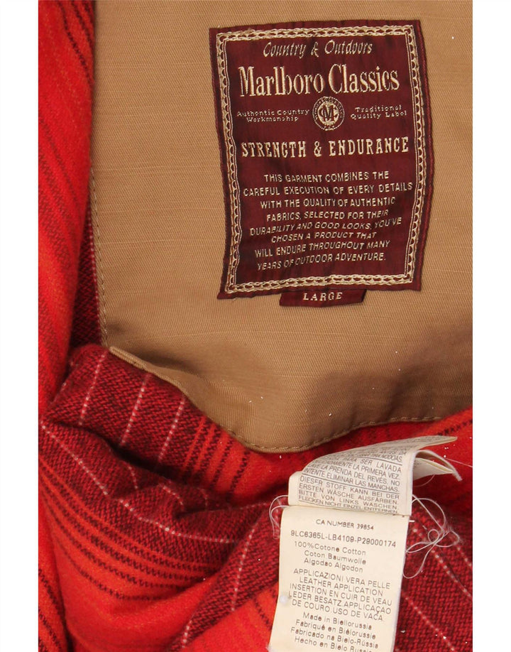 Giacca in pelle scamosciata da uomo Marlboro Classics UK 40 grande in pelle marrone
