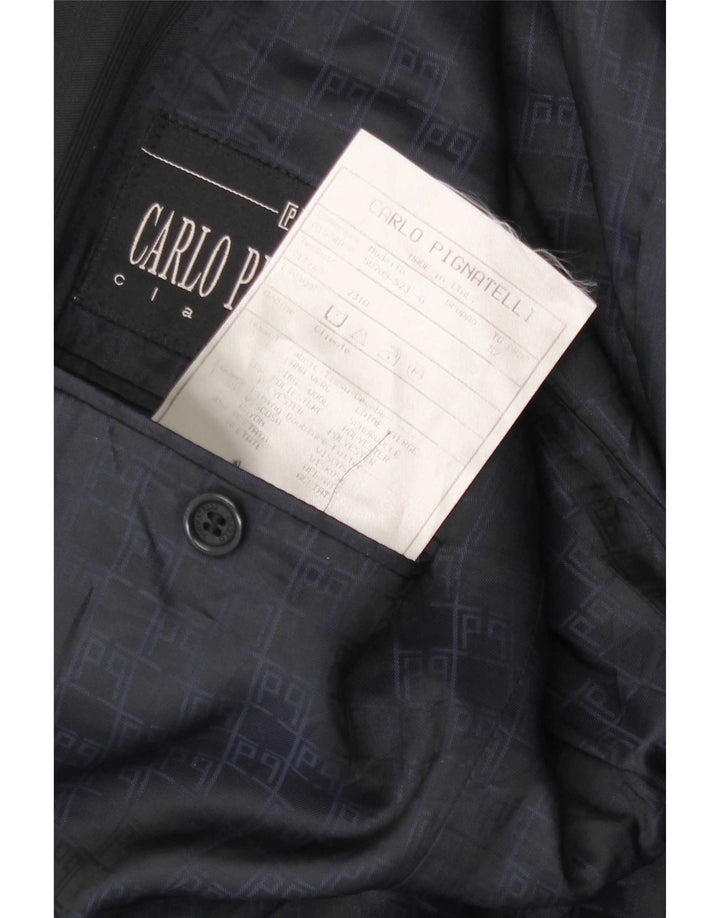 Giacca Blazer da Uomo a 3 Bottoni Carlo Pignatelli IT 52 XL Gessato Blu Navy