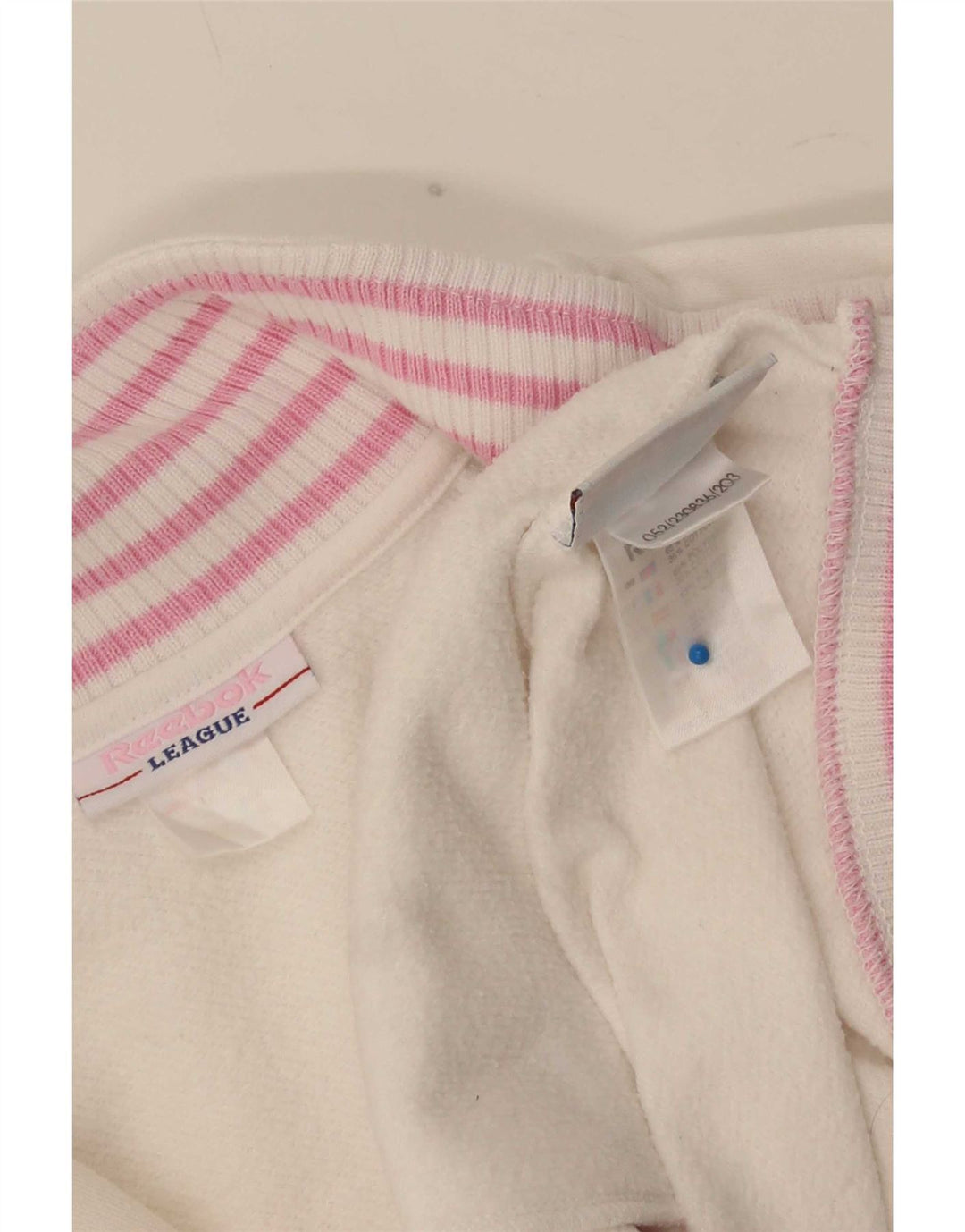 Giacca da tuta oversize da donna Reebok UK 10 Small White Striped