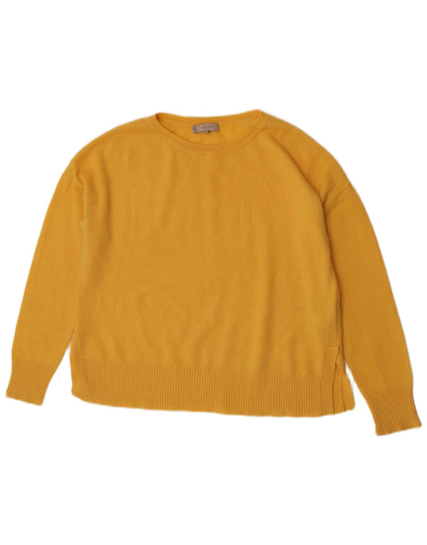 Maglione da donna oversize con scollo a barca Hobbs UK 10 piccolo cashmere giallo