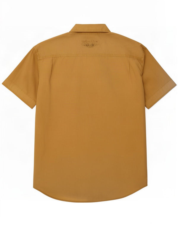 Marlboro Classics Camicia a maniche corte da uomo 3XL Giallo Cotone