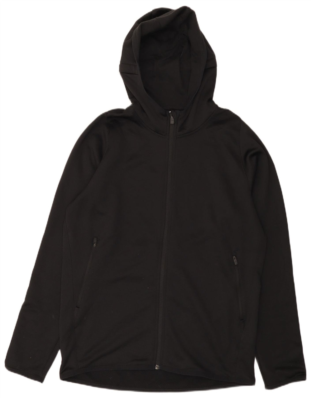 Maglione con cappuccio e zip Adidas Climalite da uomo grande in poliestere nero