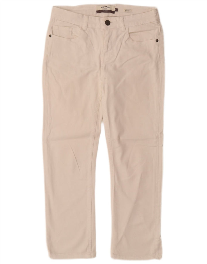 Jeans Capri da donna Fat Face UK 8 piccoli W26 L26 cotone bianco