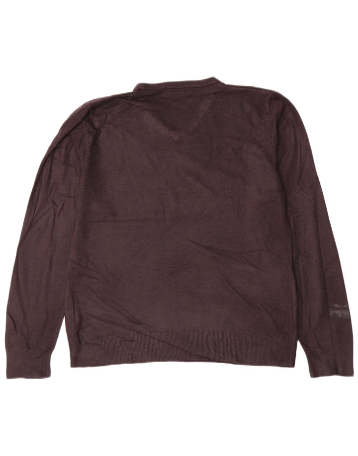 MARKS & SPENCER Maglione da uomo con scollo a V blu Harbour nero medio