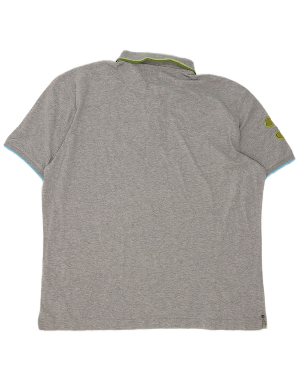 Polo grafica da uomo La Martina 3XL cotone a righe grigie